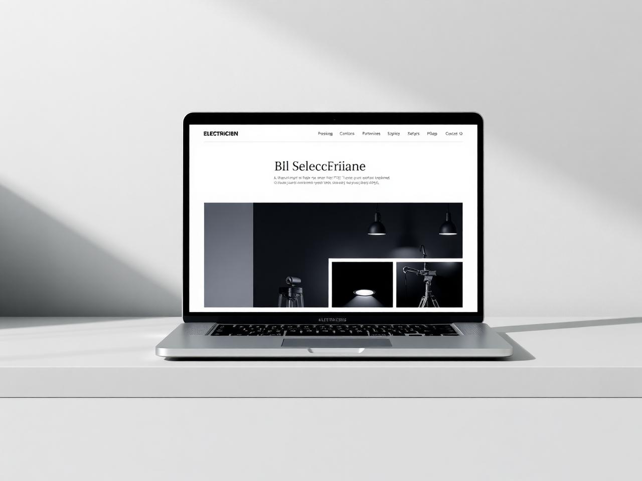 Web elektrikáře na MacBooku